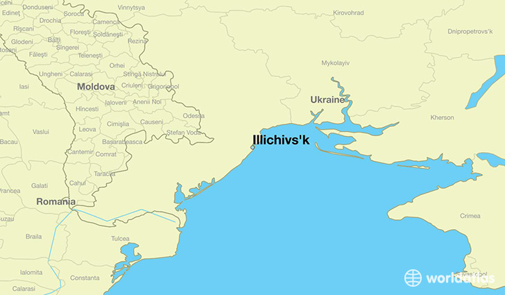 map showing the location of Illichivs'k