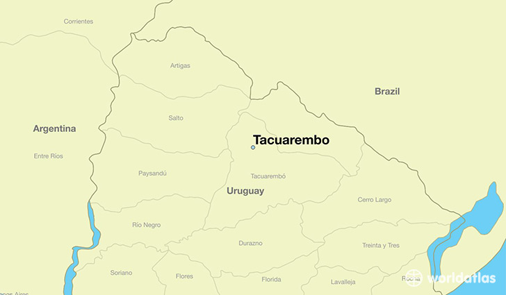 map showing the location of Tacuarembo