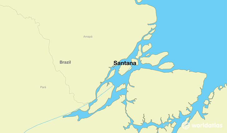 map showing the location of Santana