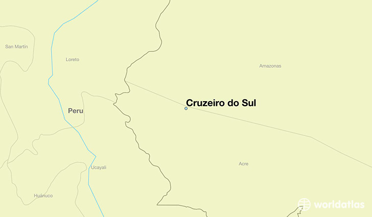 map showing the location of Cruzeiro do Sul