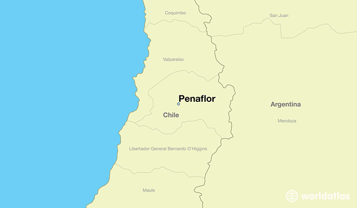 map showing the location of Penaflor