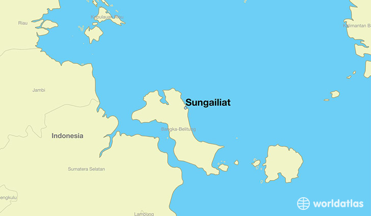 map showing the location of Sungailiat