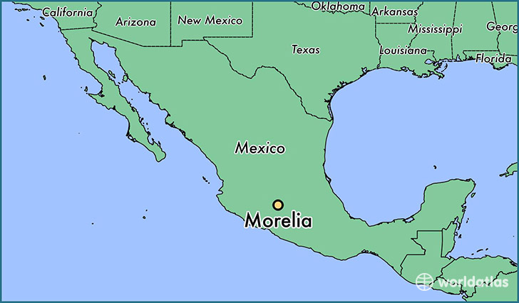 map showing the location of Morelia