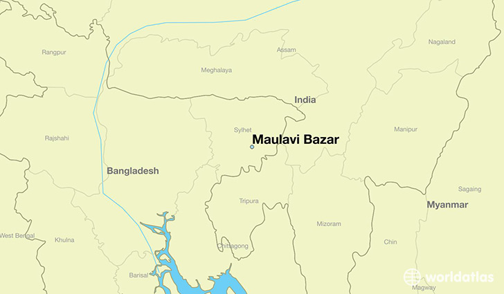 map showing the location of Maulavi Bazar