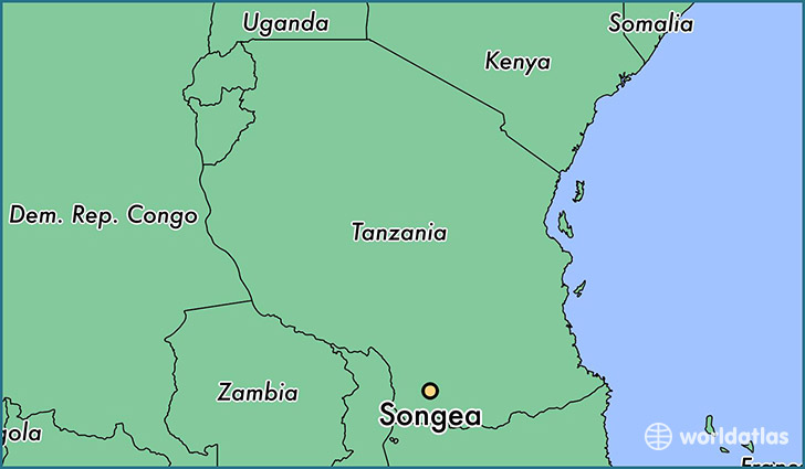map showing the location of Songea