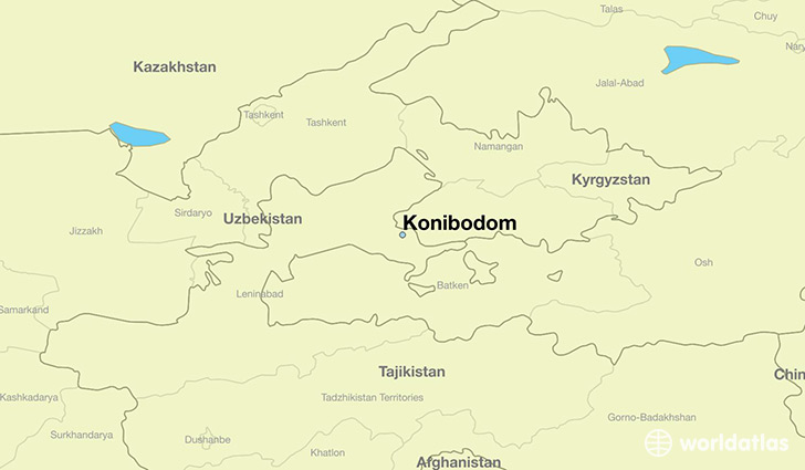 map showing the location of Konibodom