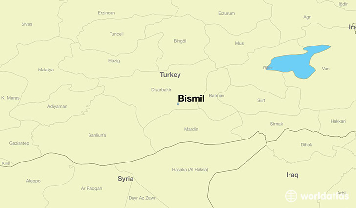 map showing the location of Bismil