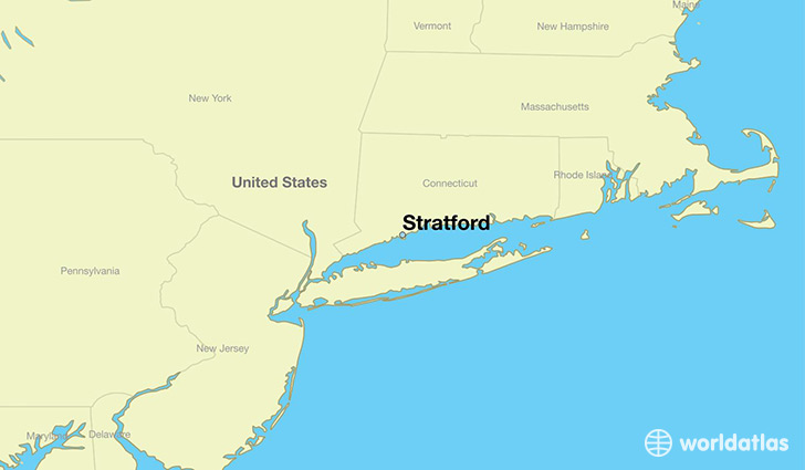 map showing the location of Stratford