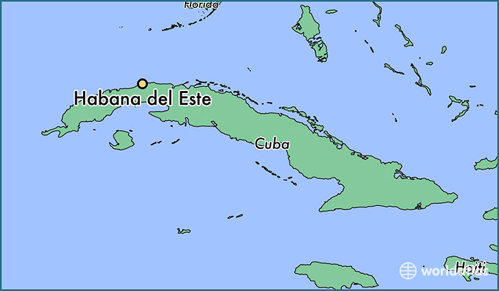 map showing the location of Habana del Este