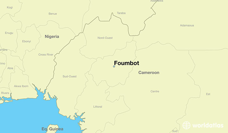 map showing the location of Foumbot