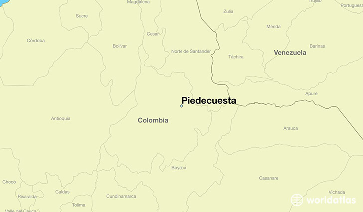 map showing the location of Piedecuesta
