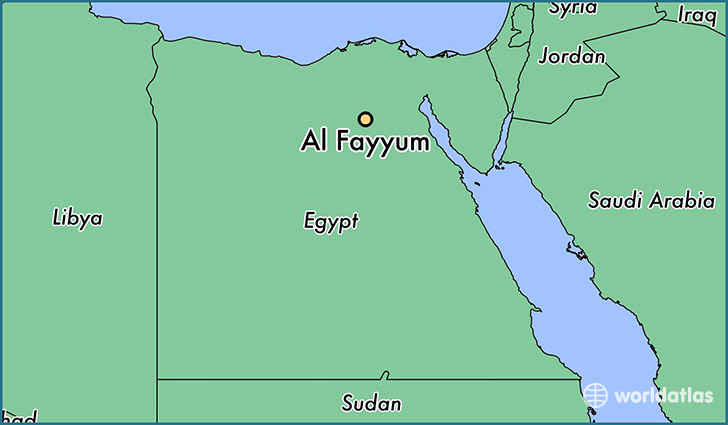 map showing the location of Al Fayyum