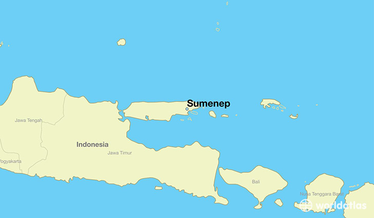 map showing the location of Sumenep