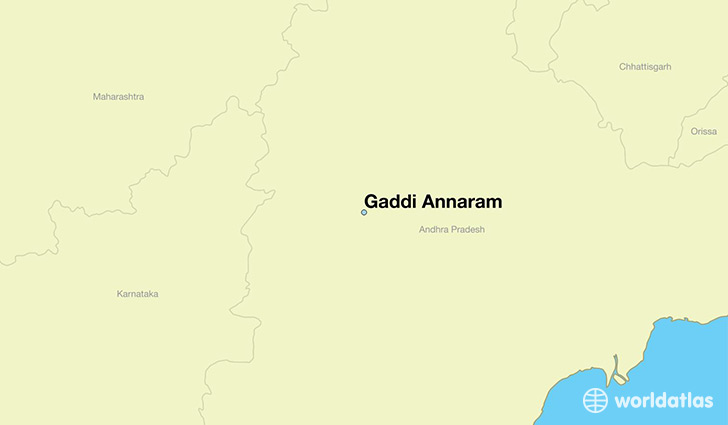 map showing the location of Gaddi Annaram