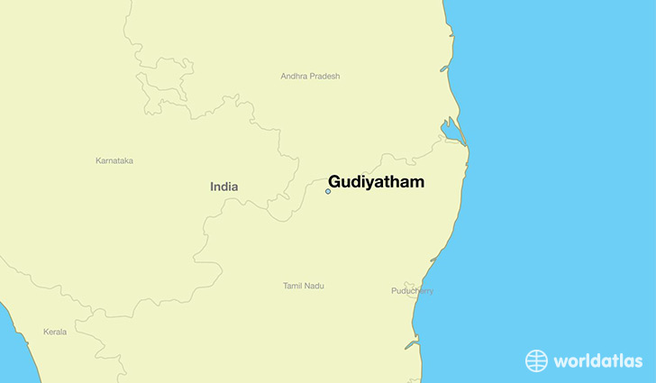 map showing the location of Gudiyatham