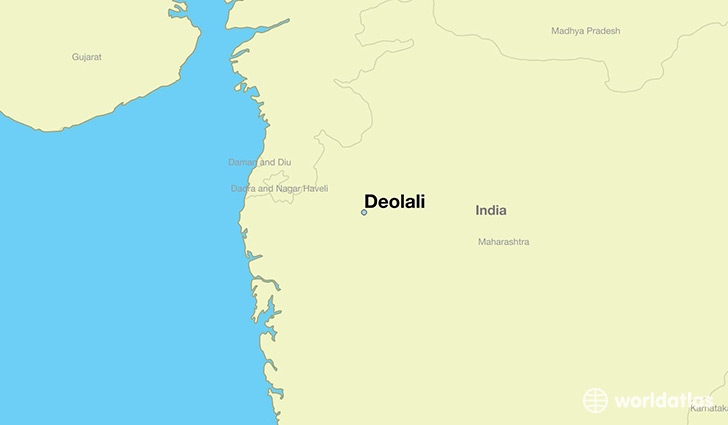 map showing the location of Deolali