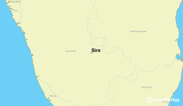 map showing the location of Sira
