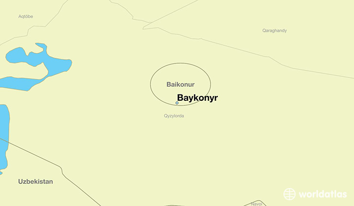 map showing the location of Baykonyr