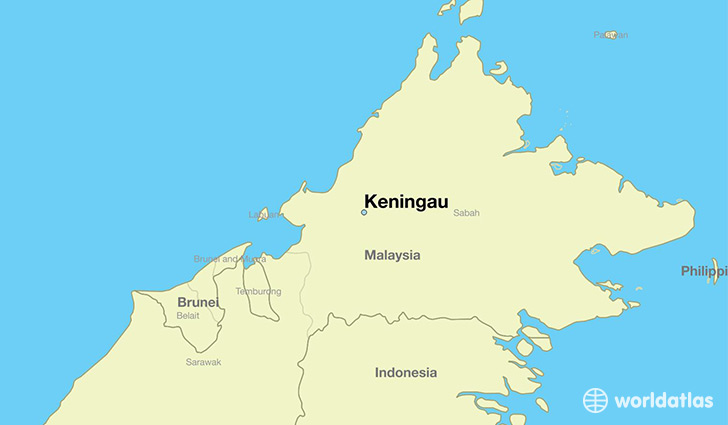 map showing the location of Keningau