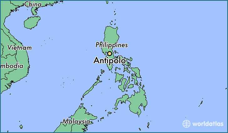 map showing the location of Antipolo