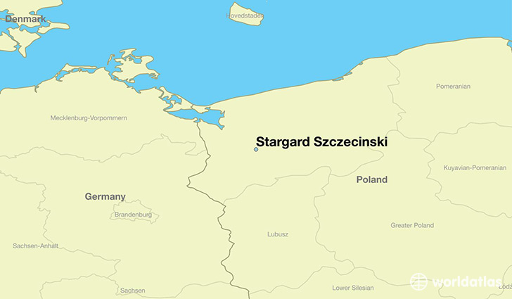 map showing the location of Stargard Szczecinski