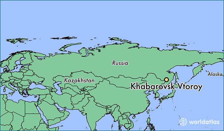map showing the location of Khabarovsk Vtoroy