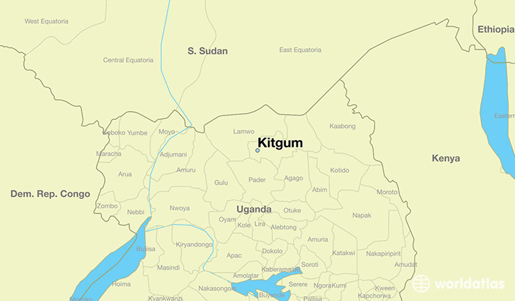 map showing the location of Kitgum