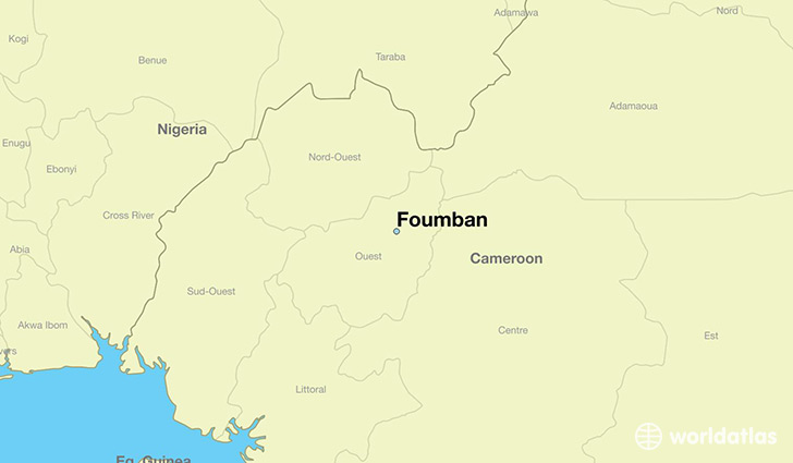 map showing the location of Foumban