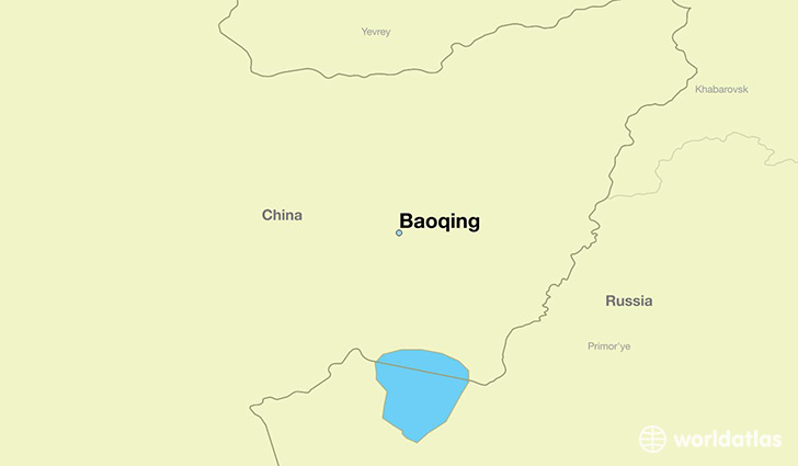 map showing the location of Baoqing