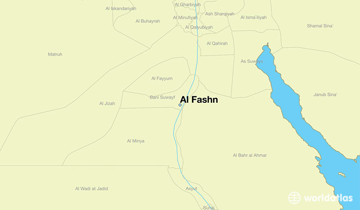 map showing the location of Al Fashn