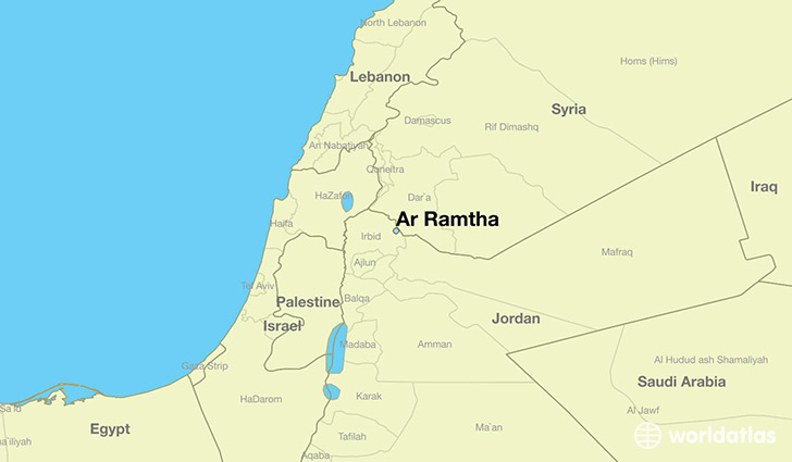 map showing the location of Ar Ramtha