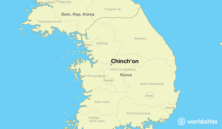 map showing the location of Chinch'on