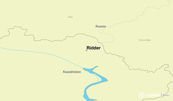 map showing the location of Ridder