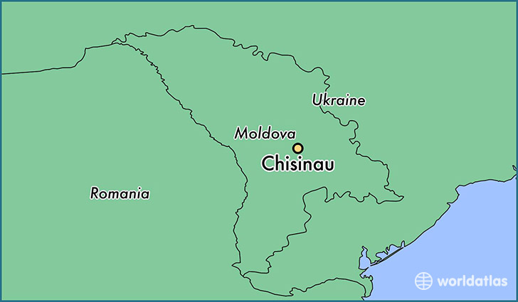 map showing the location of Chisinau
