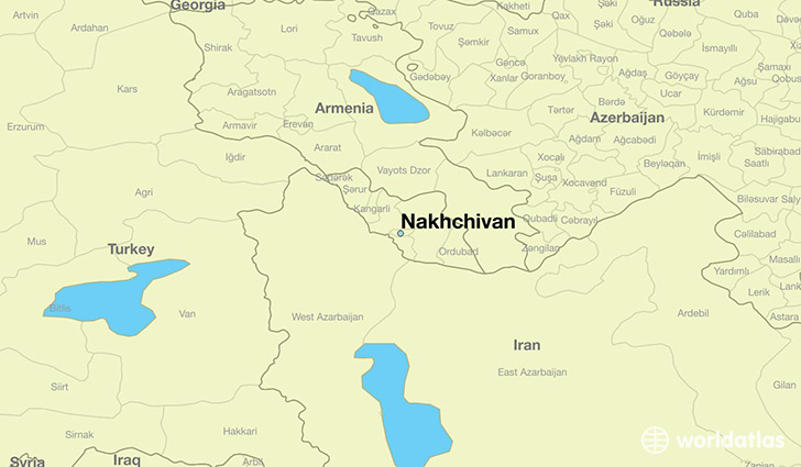 map showing the location of Nakhchivan