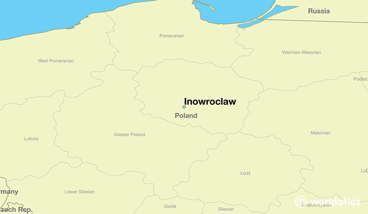 map showing the location of Inowroclaw