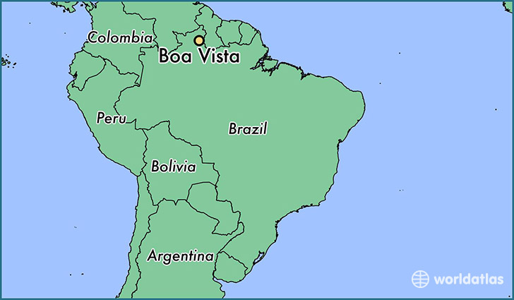 map showing the location of Boa Vista