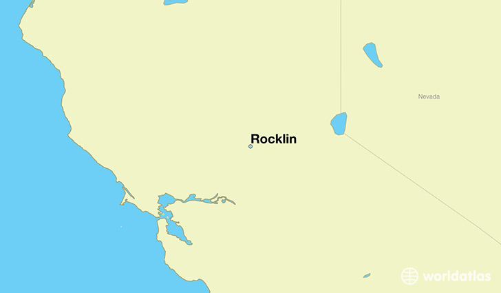 map showing the location of Rocklin