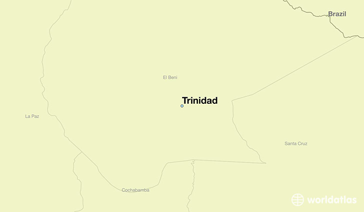 map showing the location of Trinidad