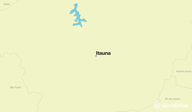 map showing the location of Itauna