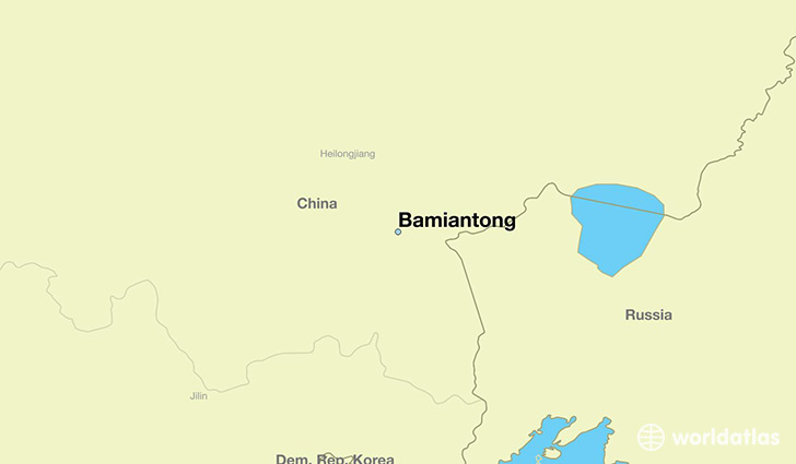 map showing the location of Bamiantong