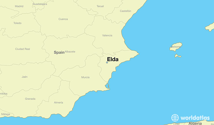 map showing the location of Elda