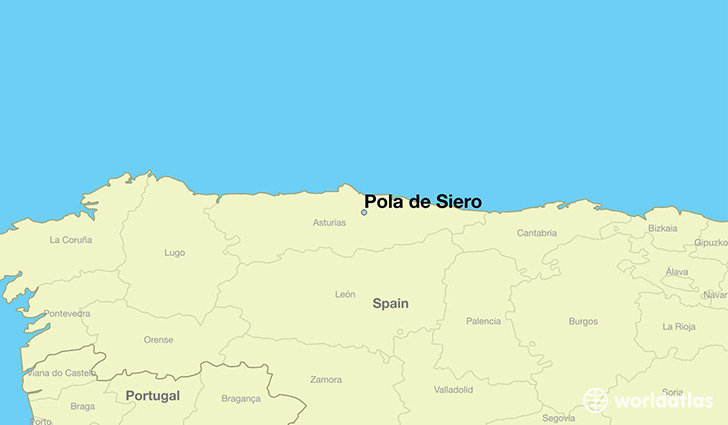 map showing the location of Pola de Siero