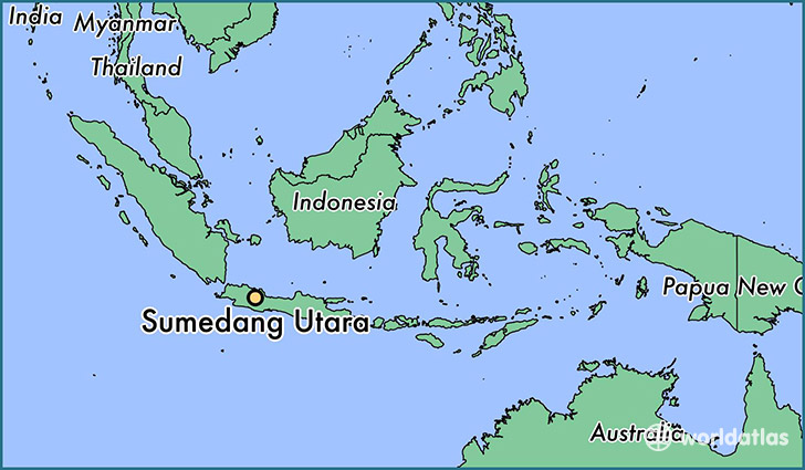 map showing the location of Sumedang Utara
