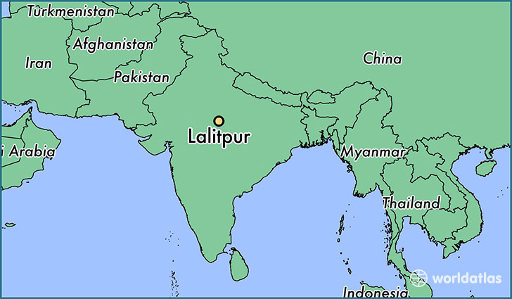 map showing the location of Lalitpur