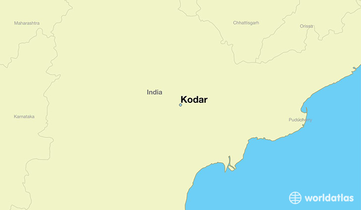 map showing the location of Kodar