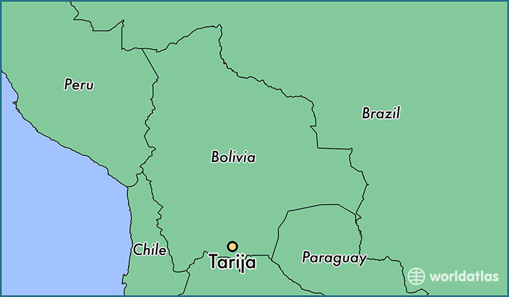 map showing the location of Tarija