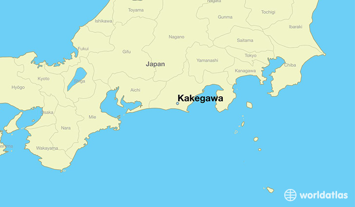 map showing the location of Kakegawa