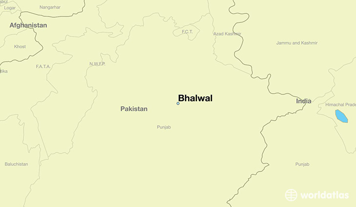 map showing the location of Bhalwal