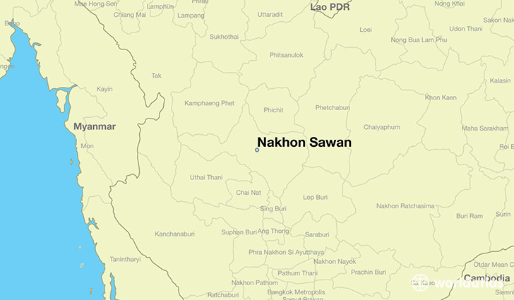 map showing the location of Nakhon Sawan